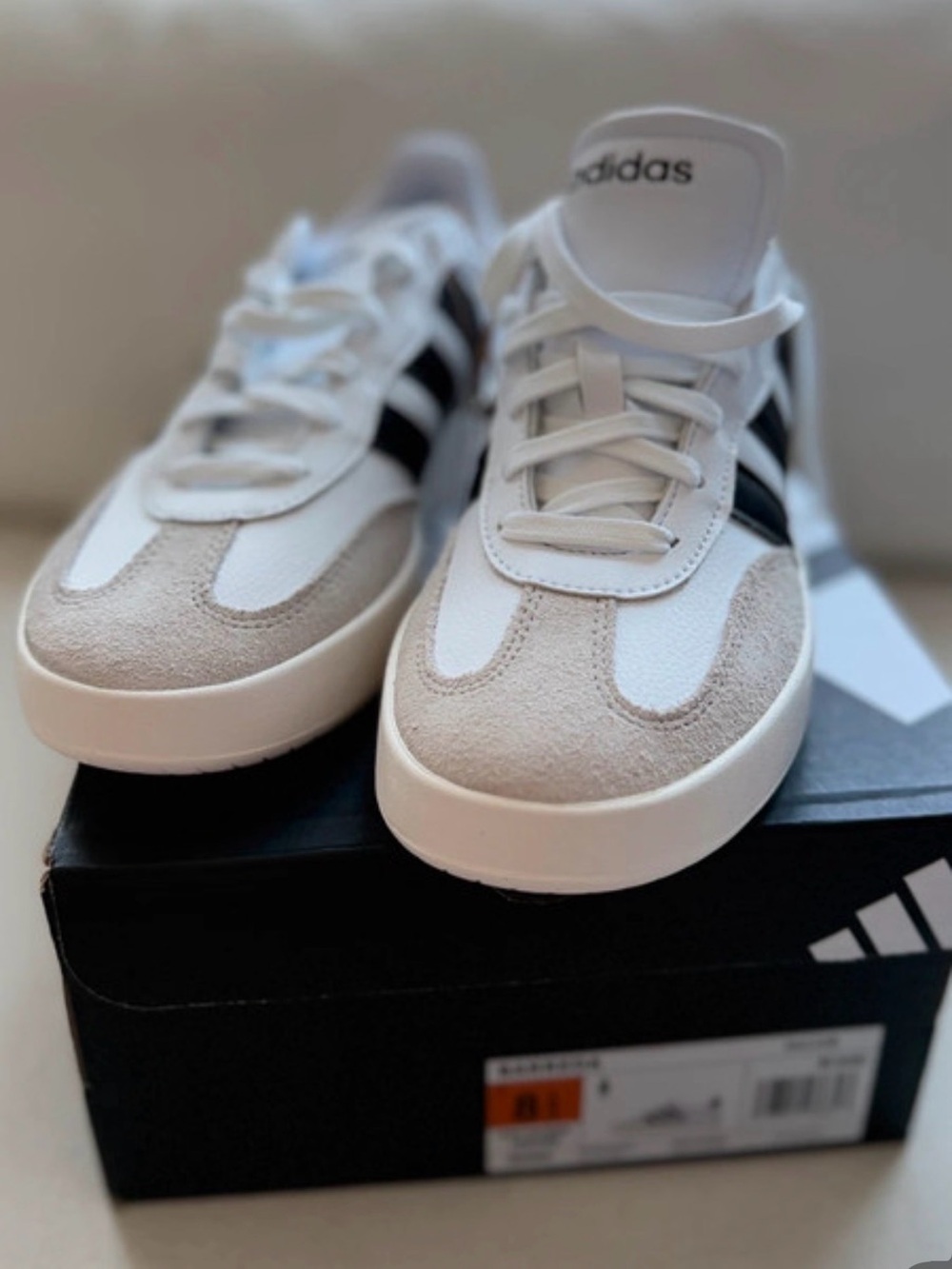 adidas White & Black Retro-Inspired Trainers